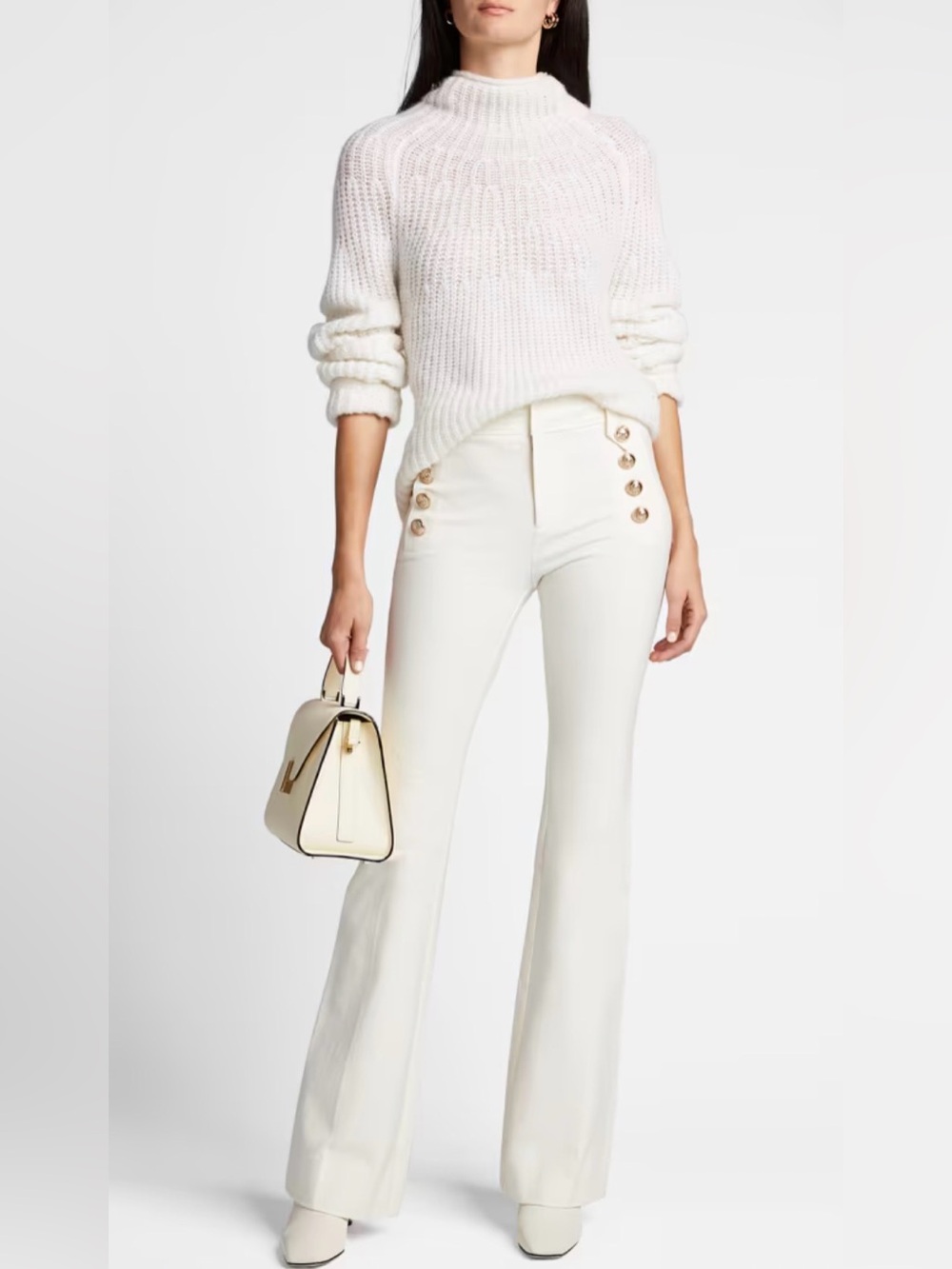 Derek Lam 10 Crosby Robertson Cropped Flare in white